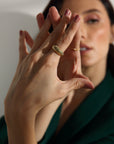 The Athena Crowned Crescent Ring