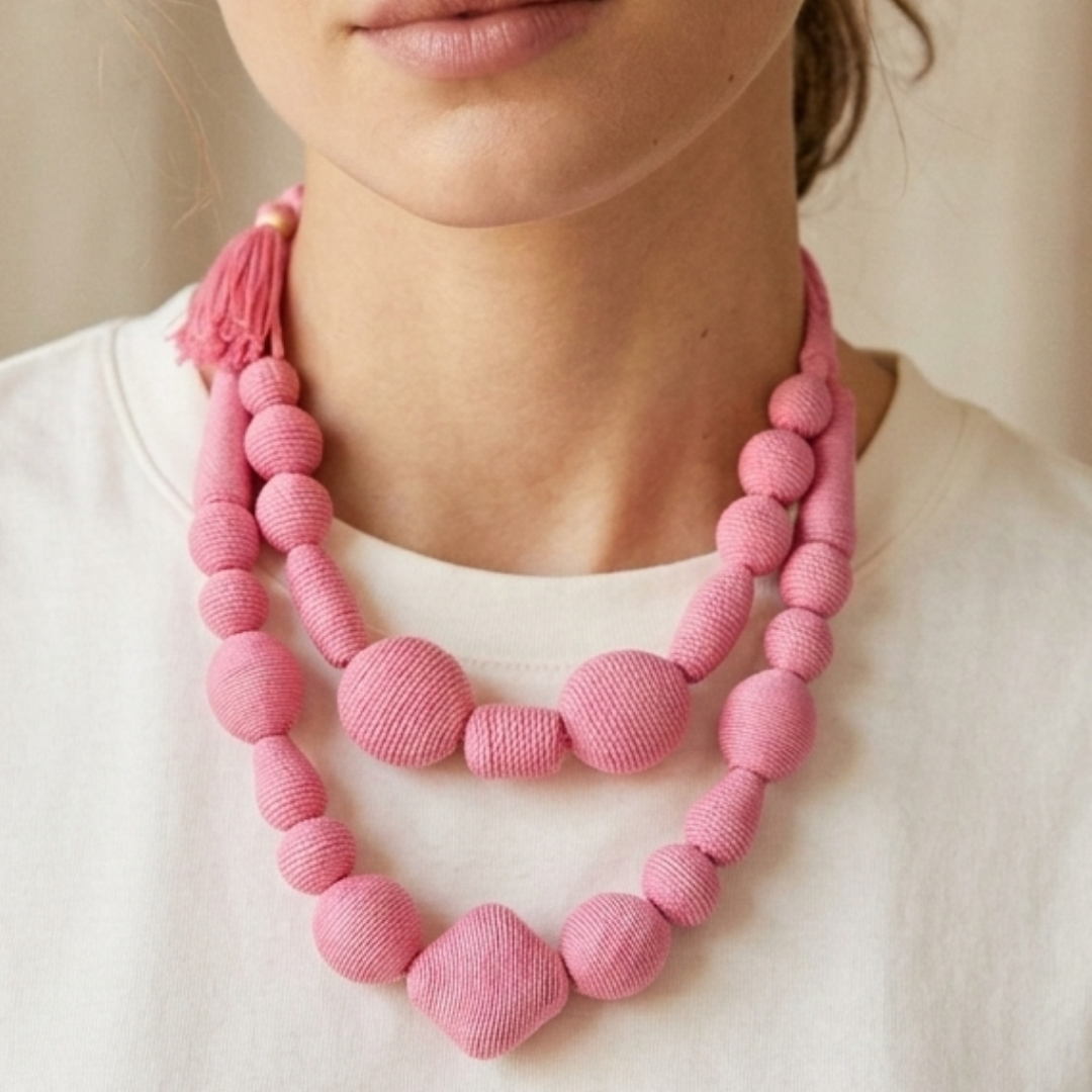 Bubblegum Geo Drop Necklace