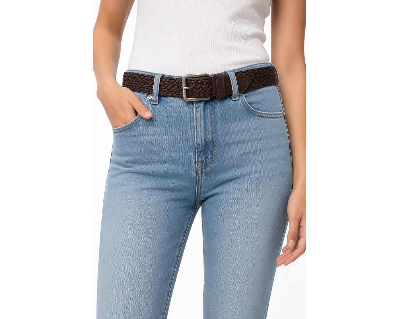 Sienna Weave Dark Brown Braided Belt