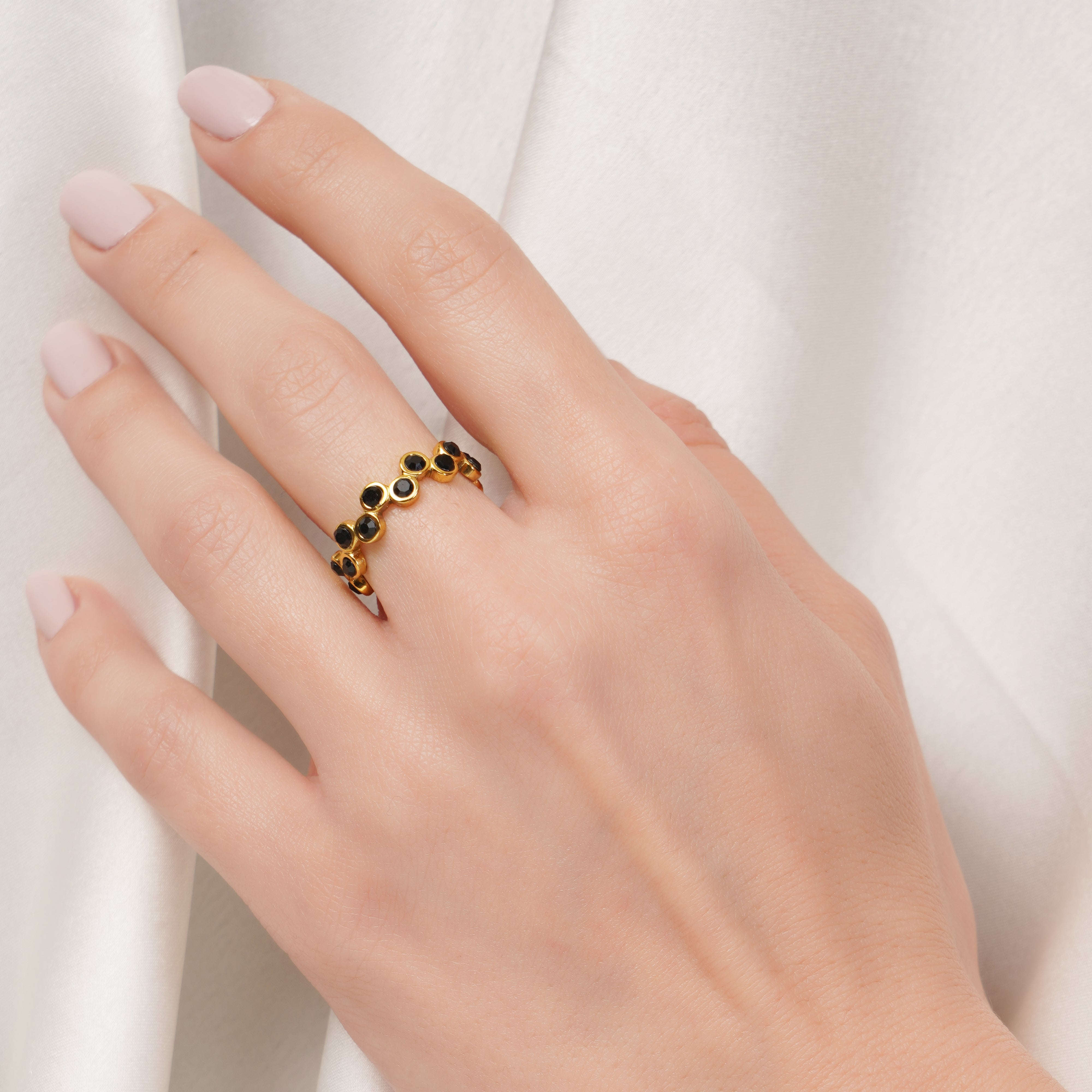 Black Stone Ring Seebora