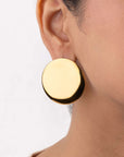 Chic Gold Circle Earrings Seebora