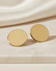 Chic Gold Circle Earrings Seebora