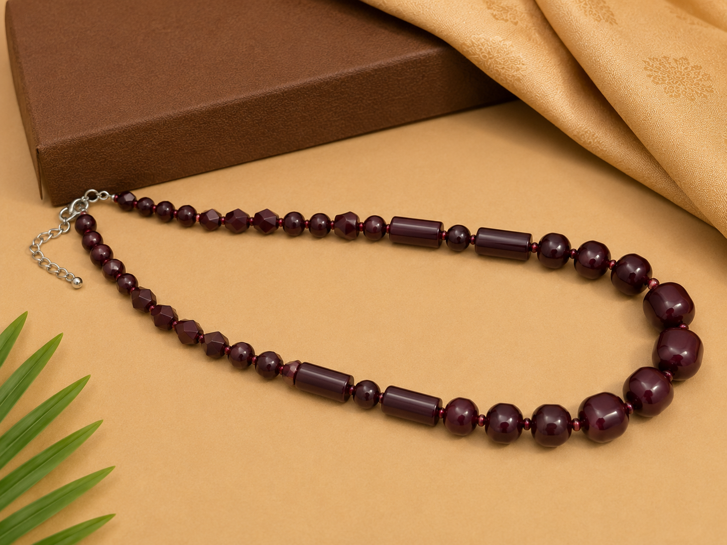 Crimson Pebble Necklace