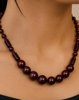 Crimson Pebble Necklace