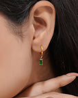 Emerald Tube Hoops Seebora