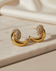 Golden Glimmer Drops Earrings Seebora
