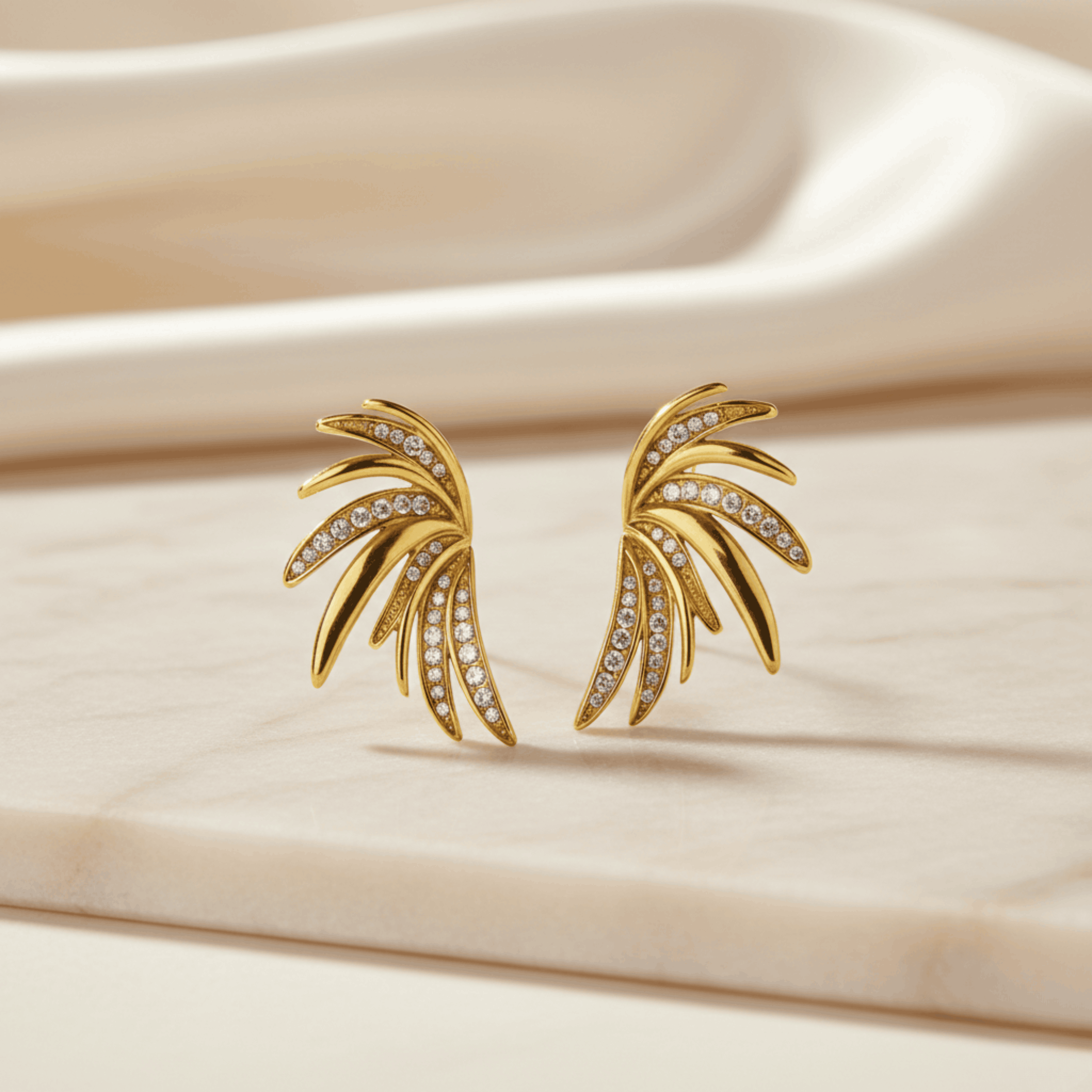 Golden Glimmer Earrings Seebora