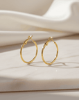 Golden Whisper Hoop Earrings Seebora