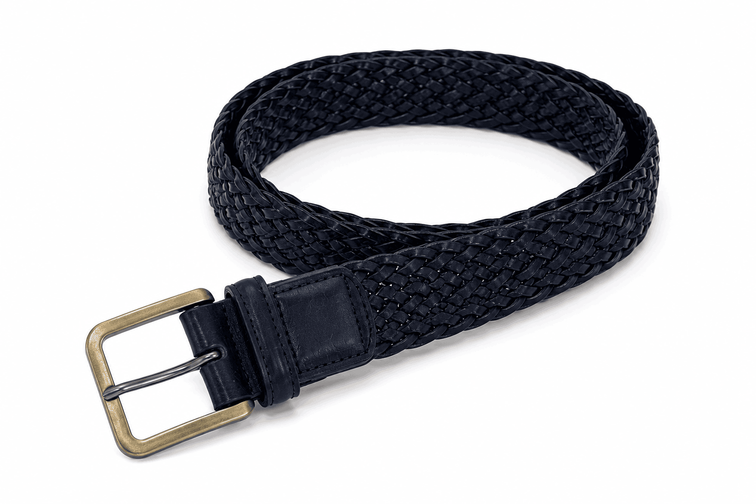 Midnight Weave Belt Navy Black Braided Women's Belt Seebora