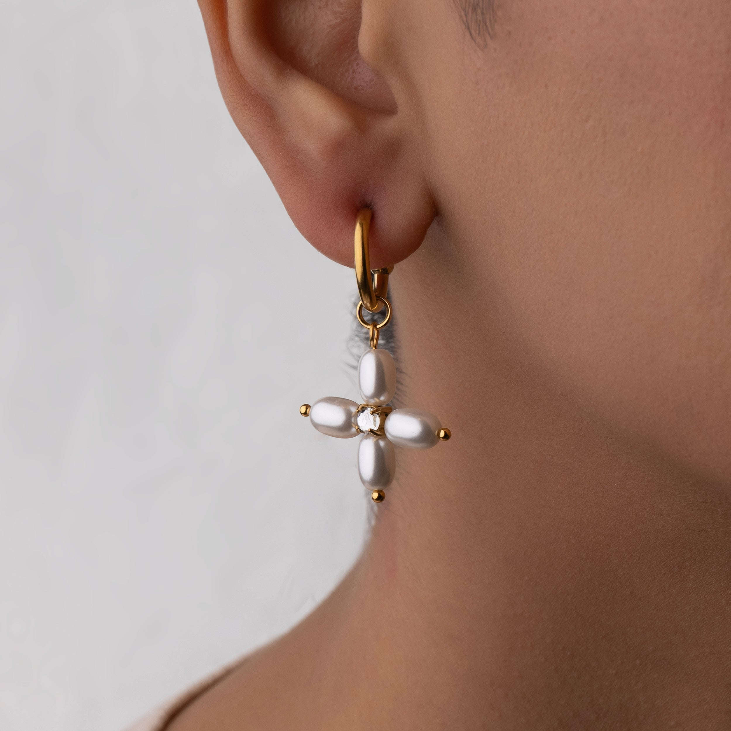 Pearl Glow Hoop Earrings Seebora