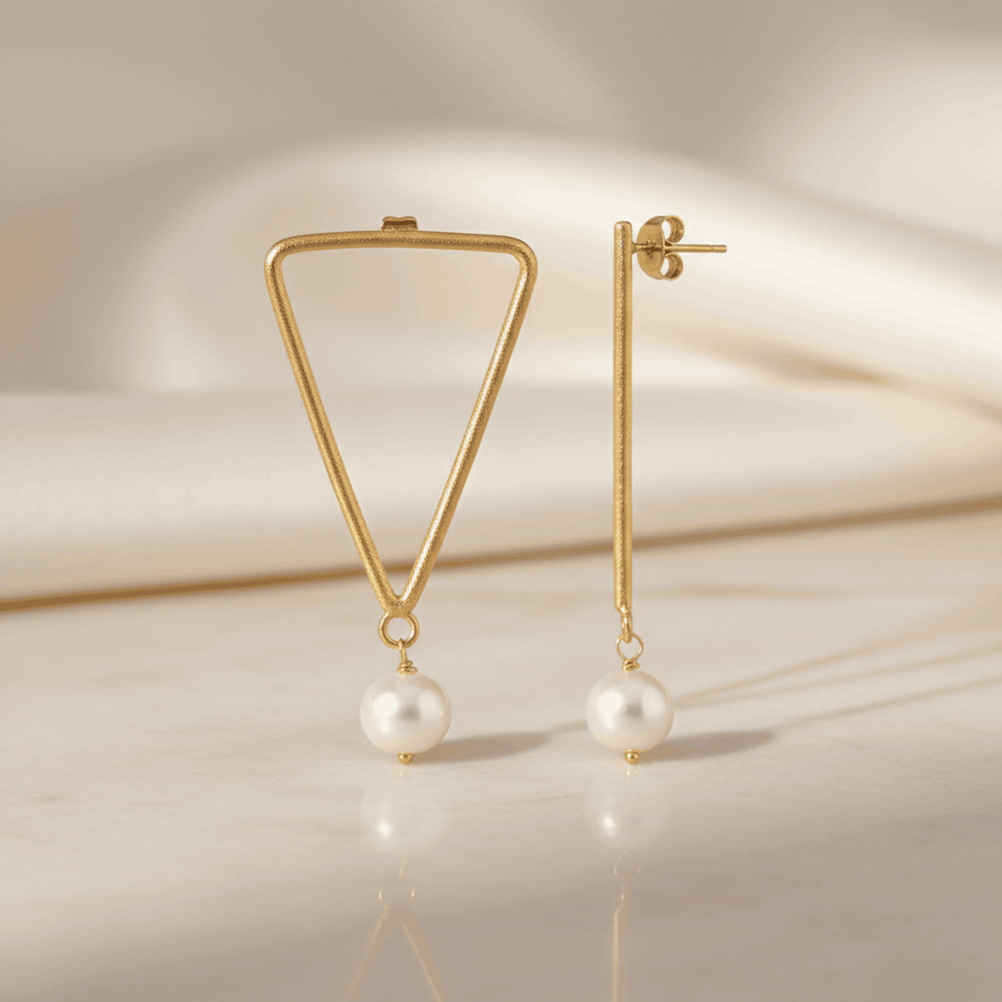 Pearl Trigon Earrings Seebora