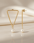 Pearl Trigon Earrings Seebora