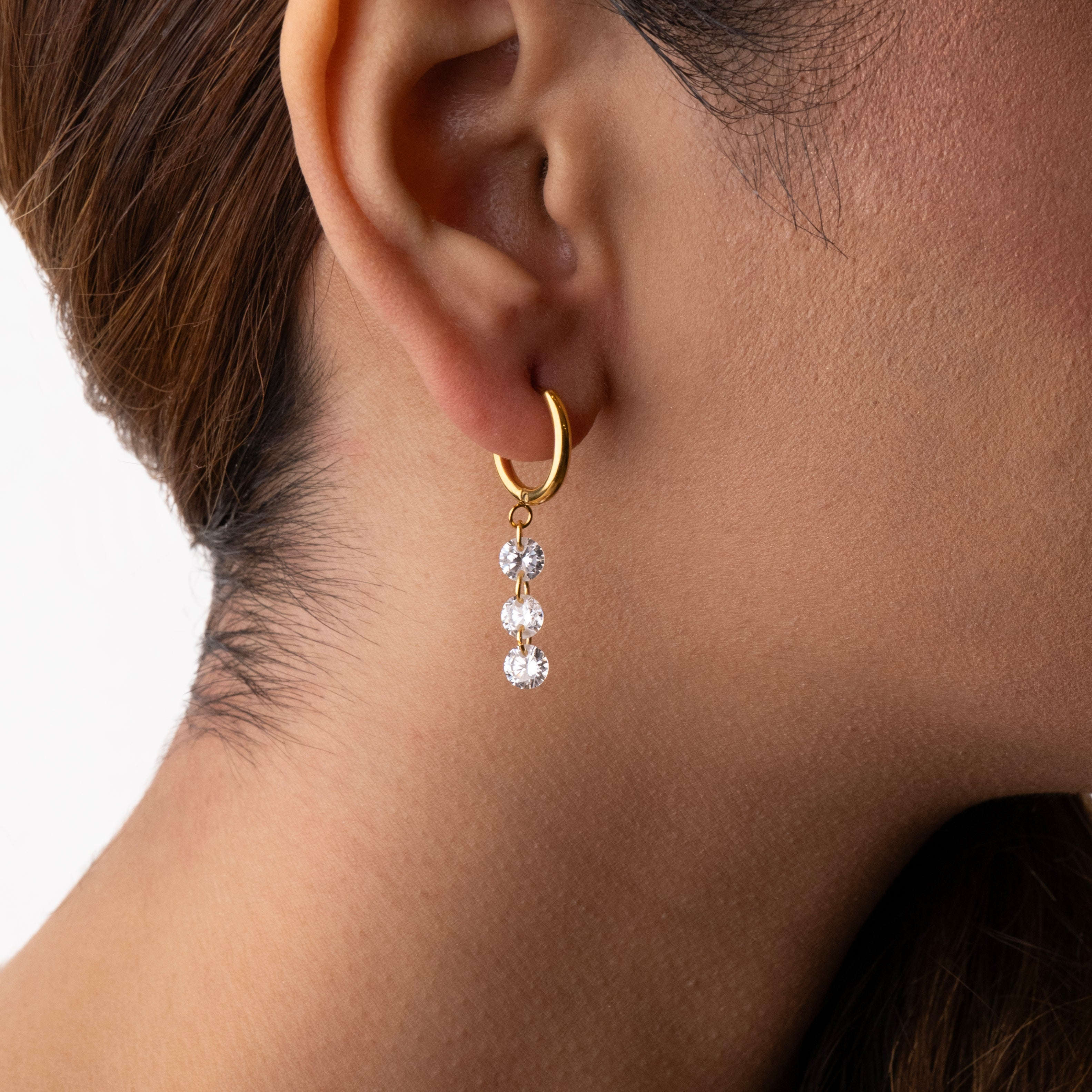 Radiant Crystal Hoop Earrings Seebora