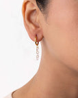 Radiant Crystal Hoop Earrings Seebora