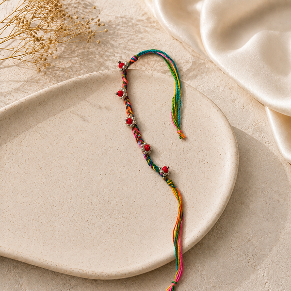 Multicolour Beaded Rakhi