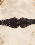 Midnight Studded Corset Belt Seebora