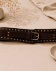 Studded Mocha Wrap Belt Seebora