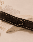 Studded Mocha Wrap Belt Seebora