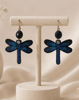 Midnight Dragonfly Earrings Seebora