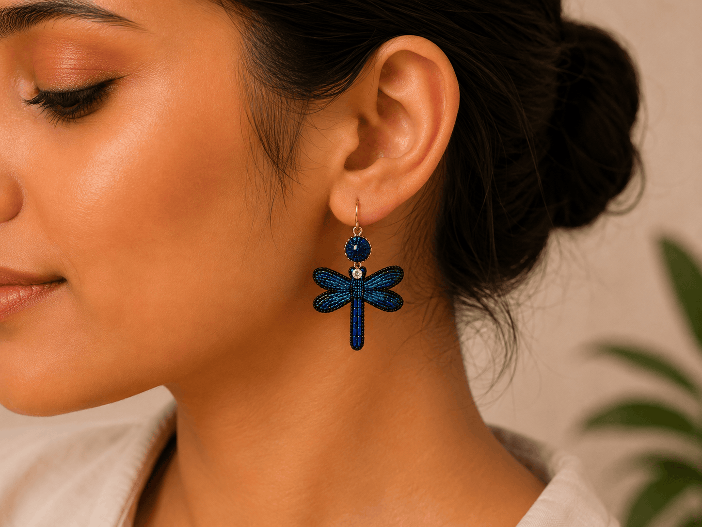 Midnight Dragonfly Earrings Seebora