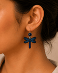 Midnight Dragonfly Earrings Seebora