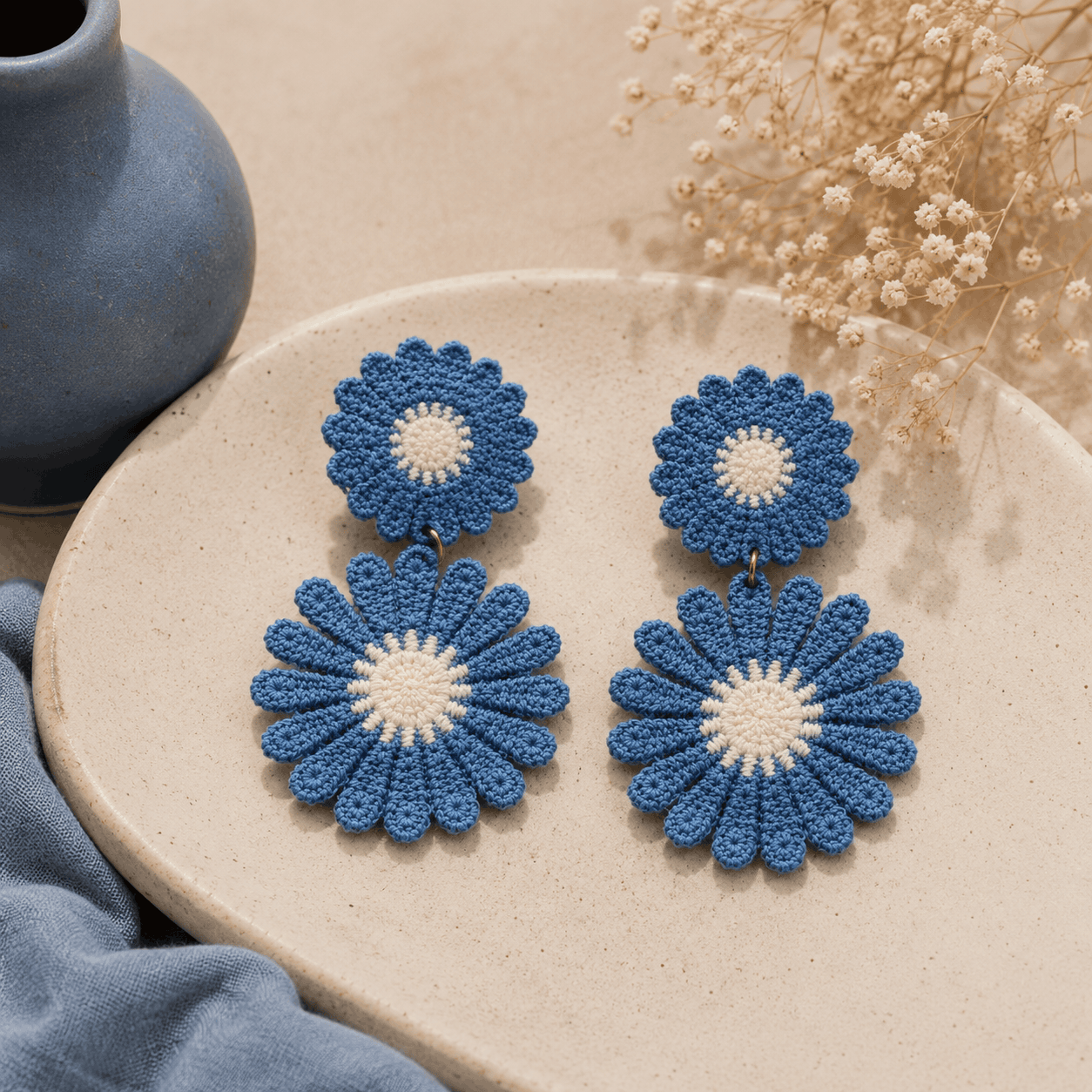 Azure Bloom Earrings Seebora