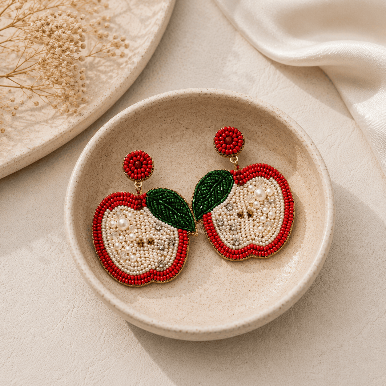 Crimson Orchard Earrings Seebora