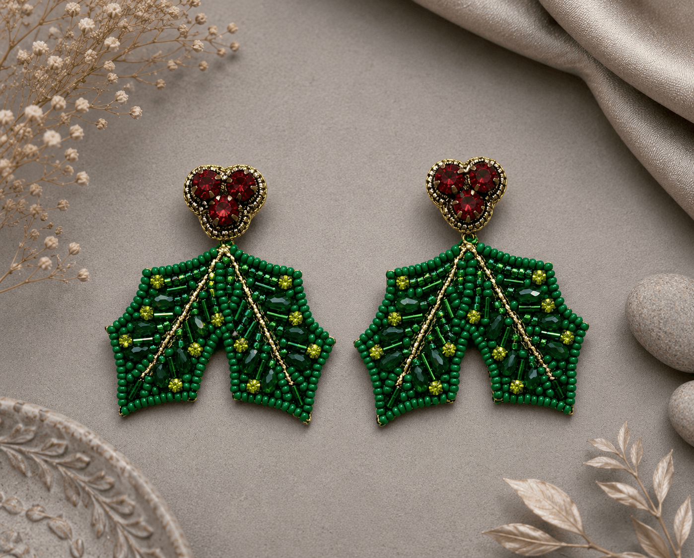 Emerald Ivy Earrings Seebora