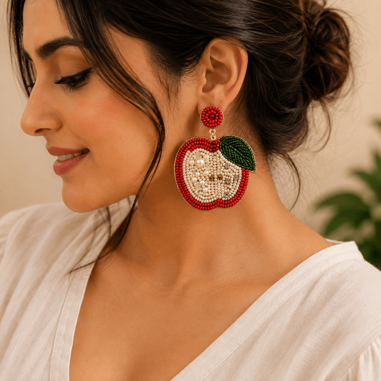 Crimson Orchard Earrings Seebora