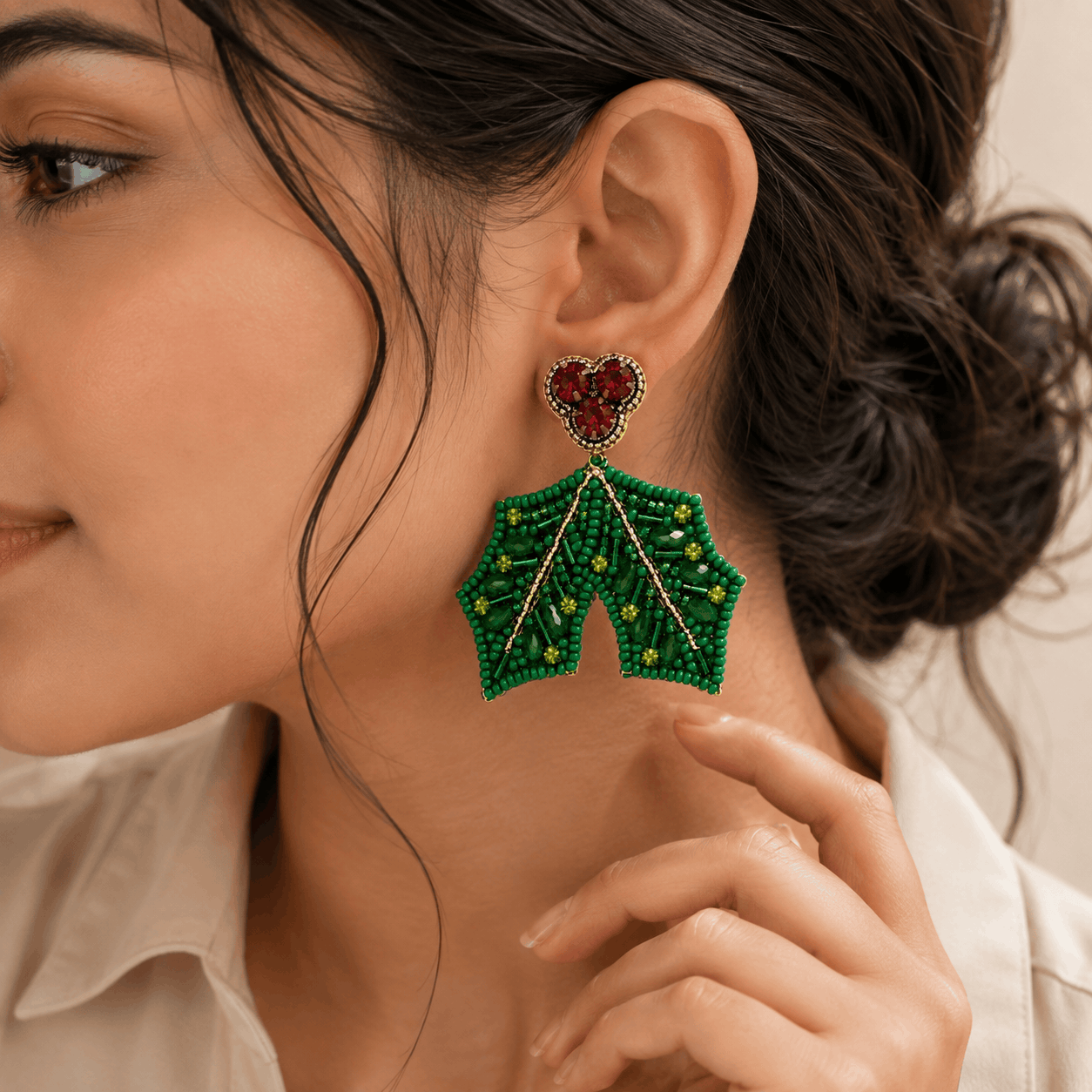 Emerald Ivy Earrings Seebora