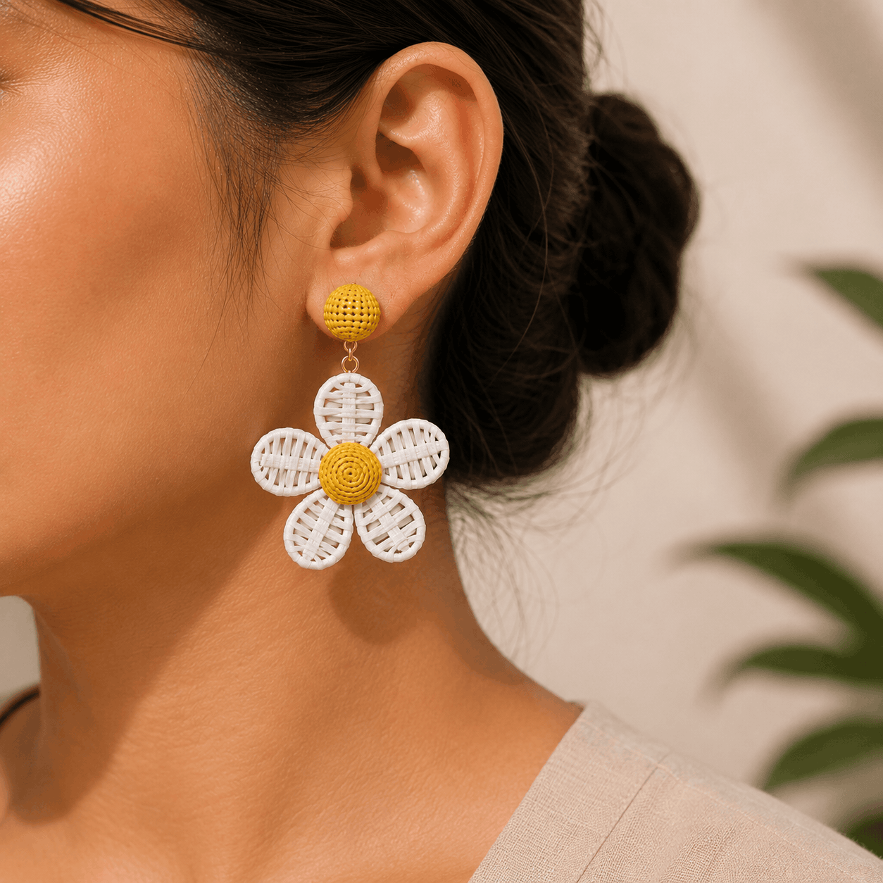 Daisy Weave Drop Earrings Seebora