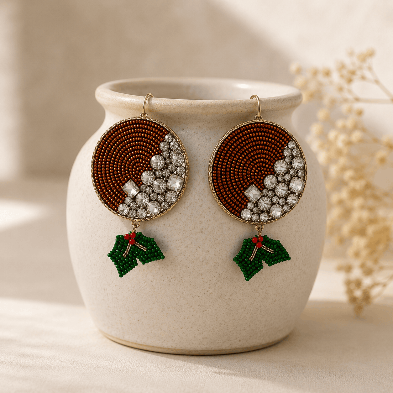 Jeweled Orchard Drop Earrings Seebora