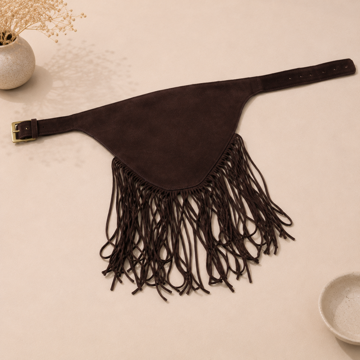 Mocha Nomad Fringe Belt