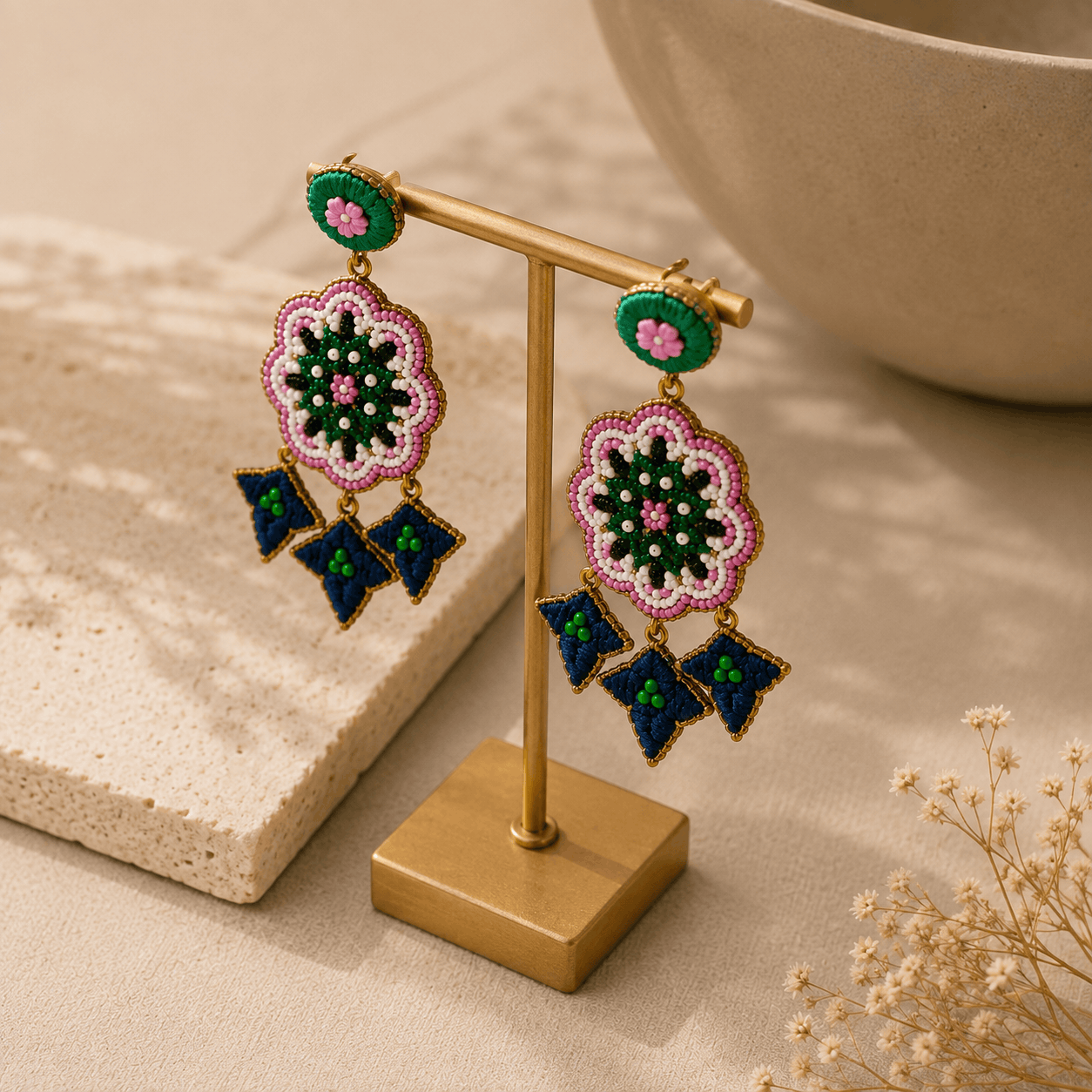 Garden Mosaic Drop Earrings Seebora