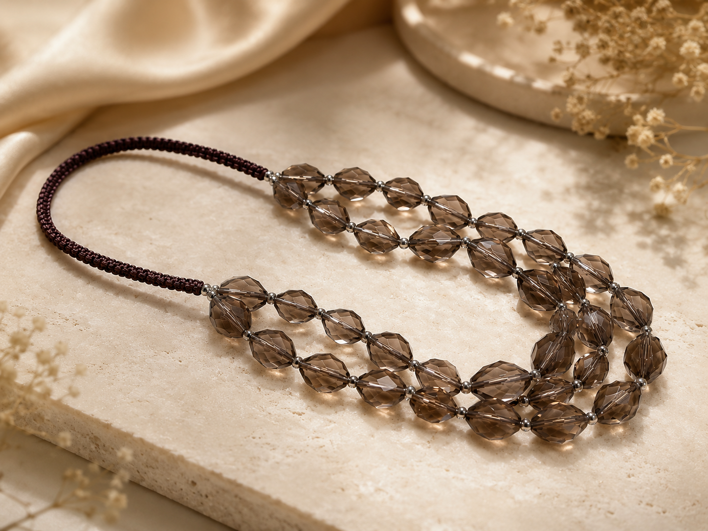 Smoked Cascade Necklace