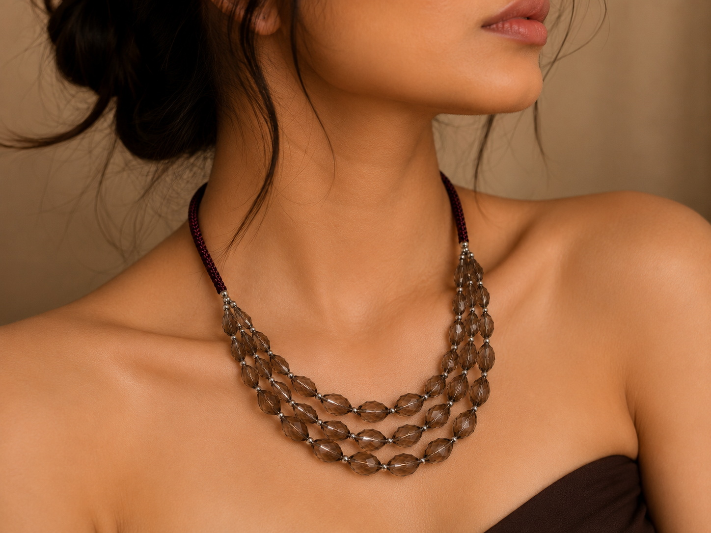 Smoked Cascade Necklace