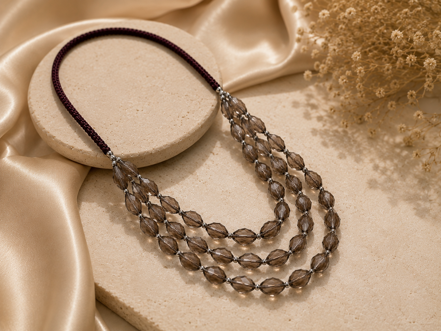 Smoked Cascade Necklace