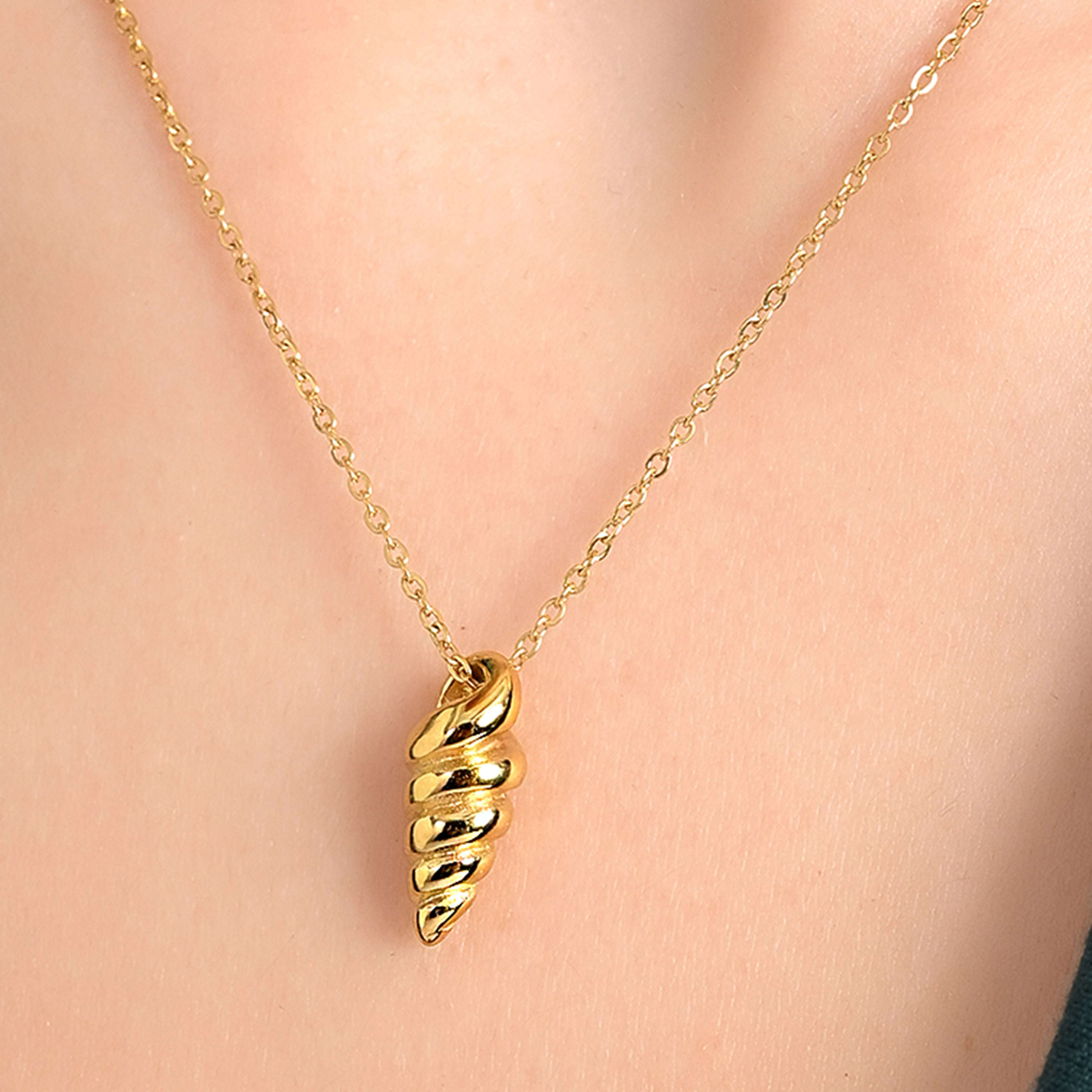 Spiral Elegance Necklace | 24K Gold Plated & Anti-Tarnish Seebora