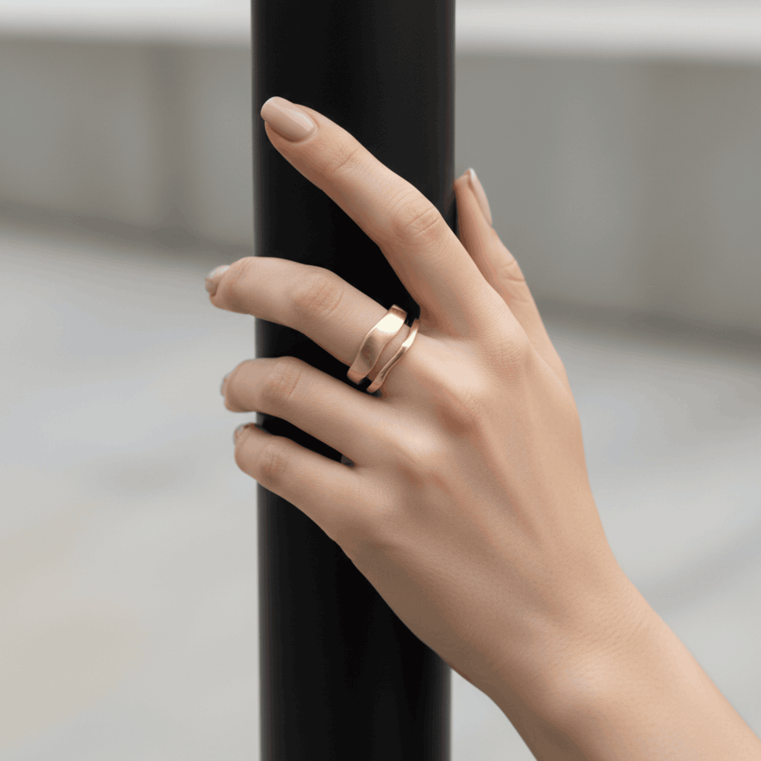 Svelte Double Band Ring | 925 Silver & 14K Gold Plated Seebora