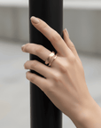 Svelte Double Band Ring | 925 Silver & 14K Gold Plated Seebora