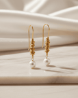 Swirl Pearl Earrings | Freshwater Pearl & 18K Gold Plated Seebora