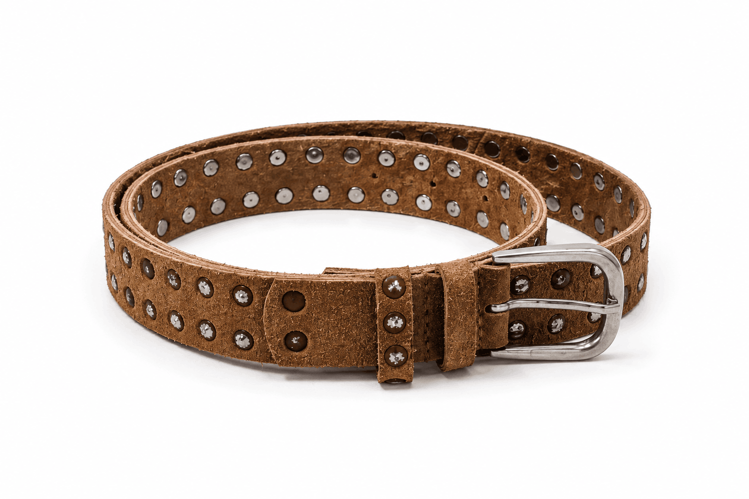 Terra Stud Belt Western Inspired Brown Studded Seebora