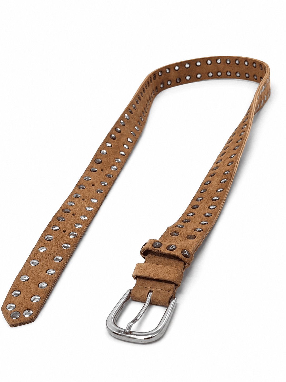 Terra Stud Belt Western Inspired Brown Studded Seebora