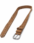 Terra Stud Belt Western Inspired Brown Studded Seebora