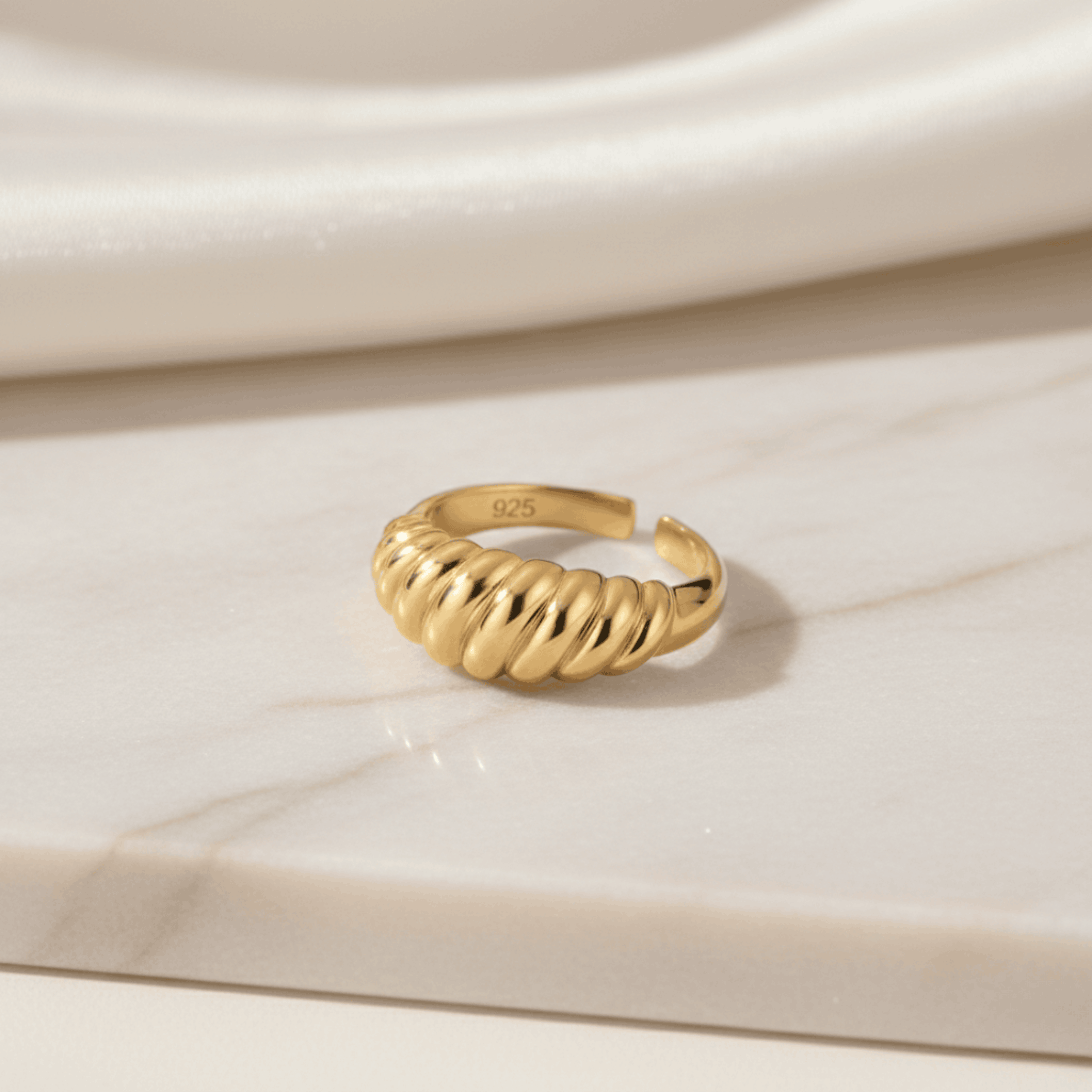 The Athena Crowned Crescent Ring Seebora