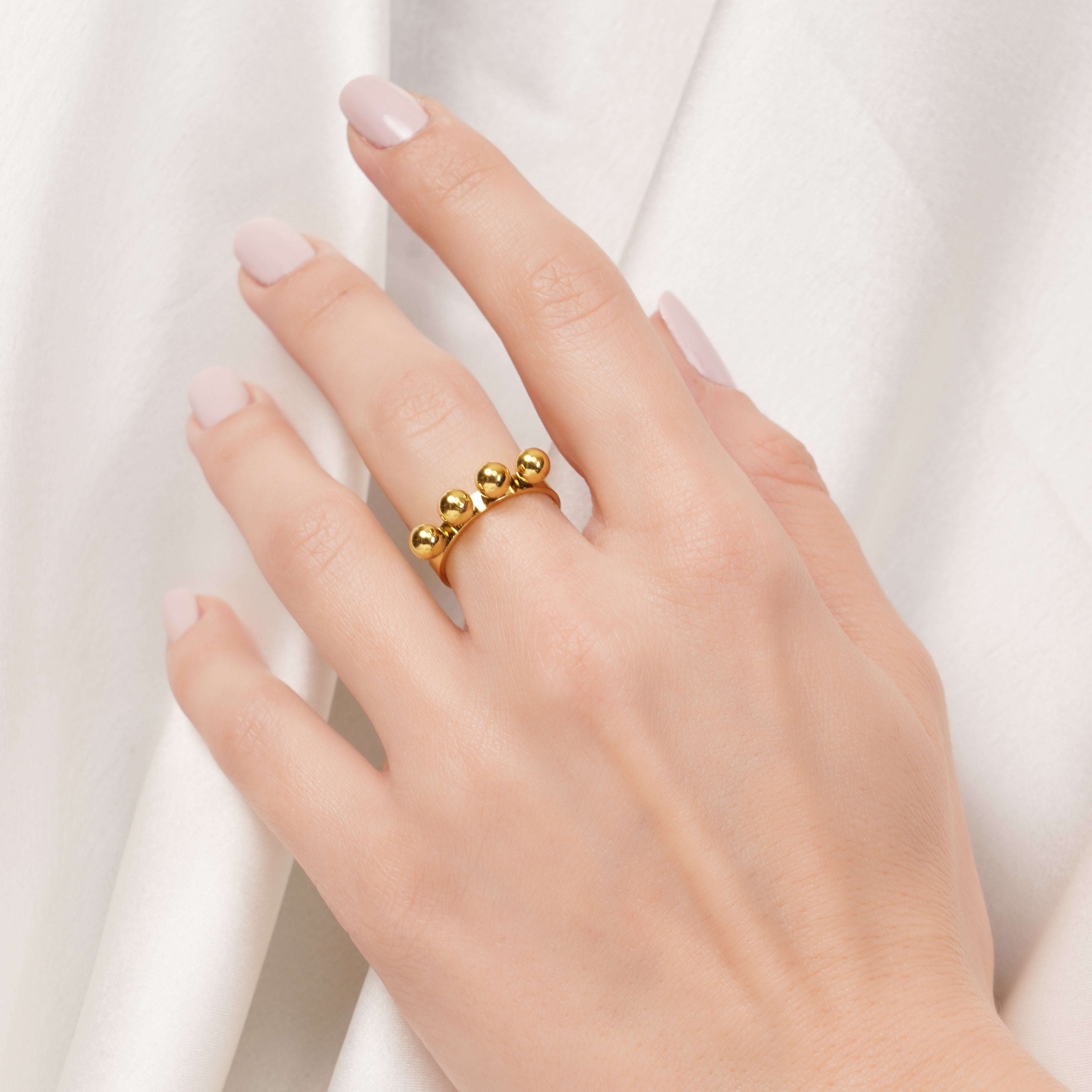 The Athena Onyx Band Ring Seebora