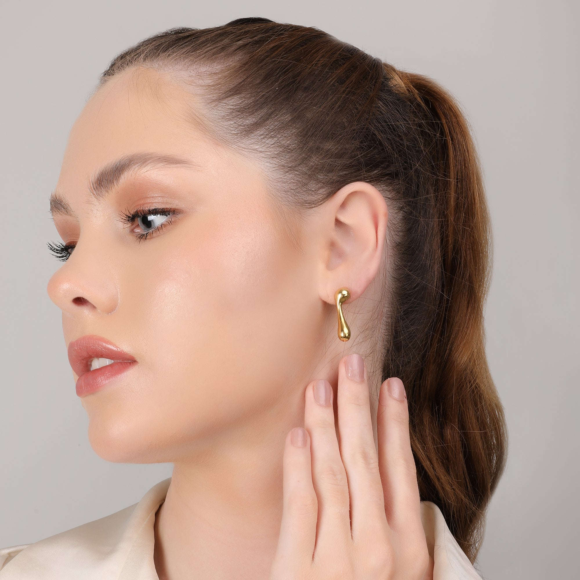 The Gold Drop Earrings Seebora