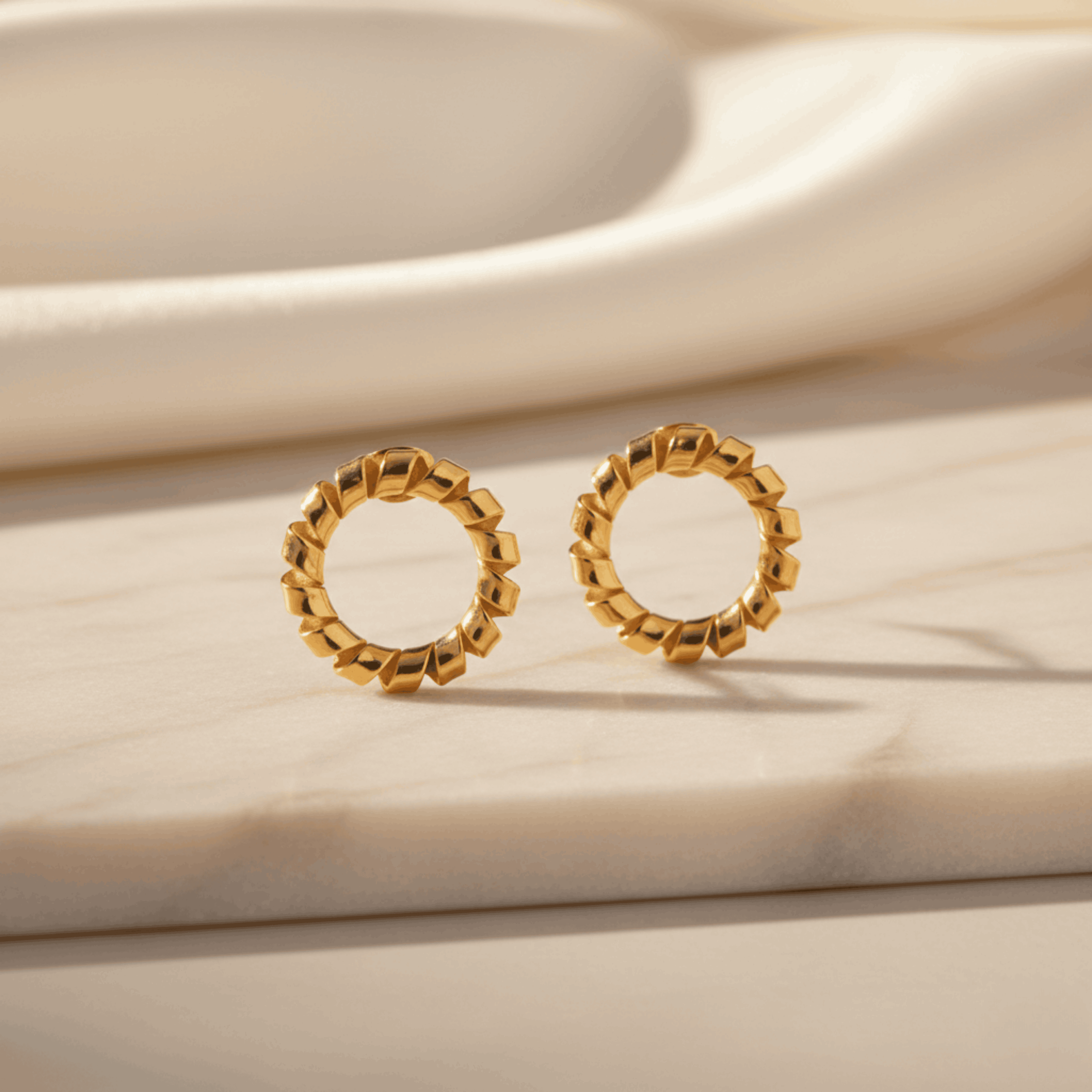The Twisted Circle Earrings Seebora