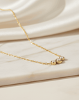 Tri-Stone Radiance Necklace | Cubic Zirconia & 24K Gold Plated Seebora