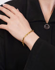 Twisted Gold Link Bracelet | 24K Gold Plated & Anti-Tarnish Seebora